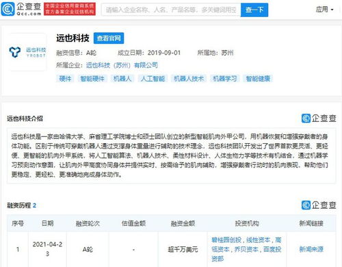 投資動態 碧桂園創投領投遠也科技，布局智能肌肉外甲新賽道